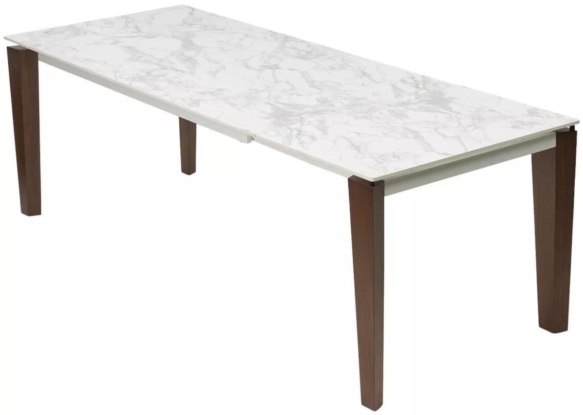 Стол ЭЗМИР (ESMIR) 180 цвет АРАБЕСКАТО (MATTE ARABESCATO SOLID CERAMIC) / ОРЕХ, ®DISAUR — фото 14